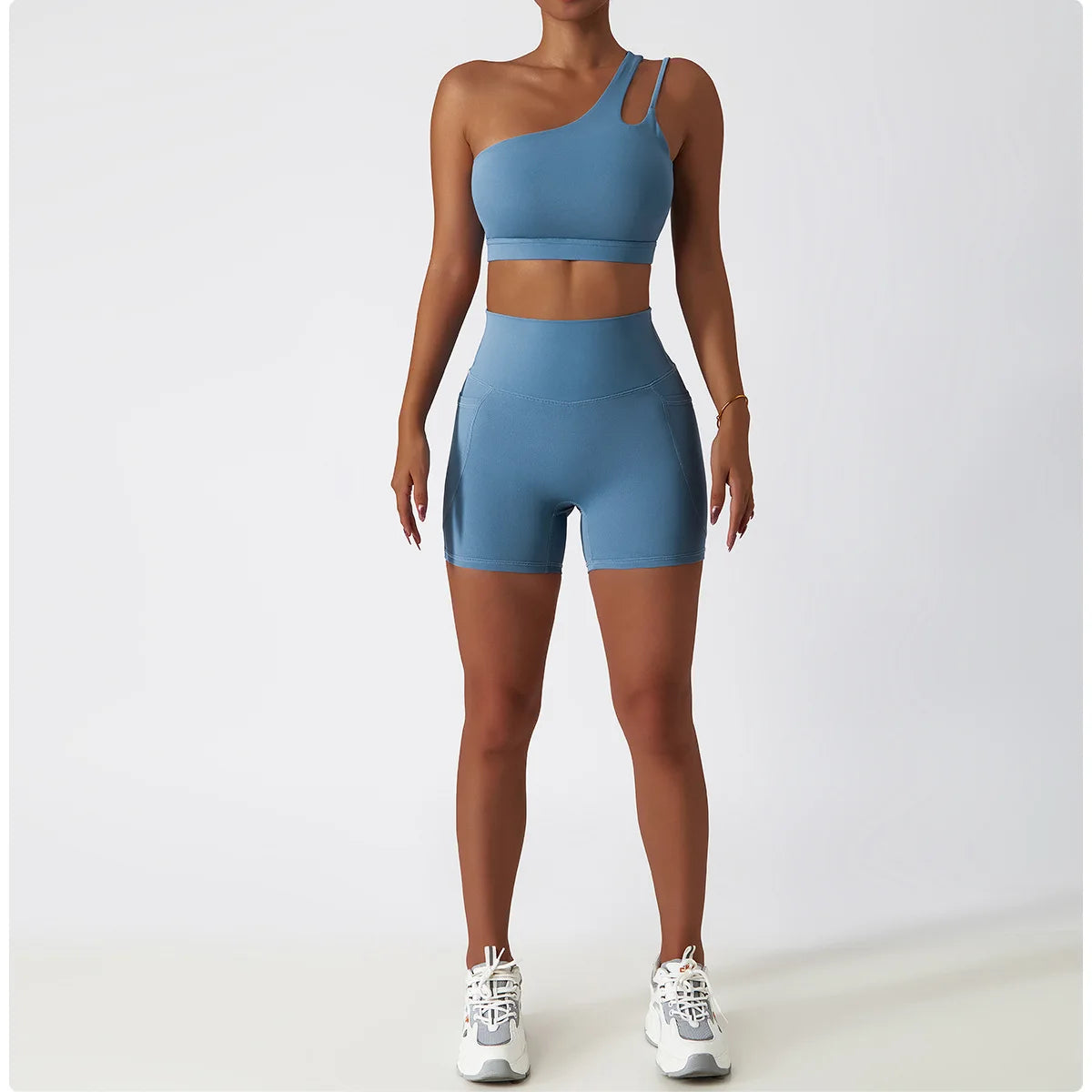 Aura Active - One-Shoulder Duo Set