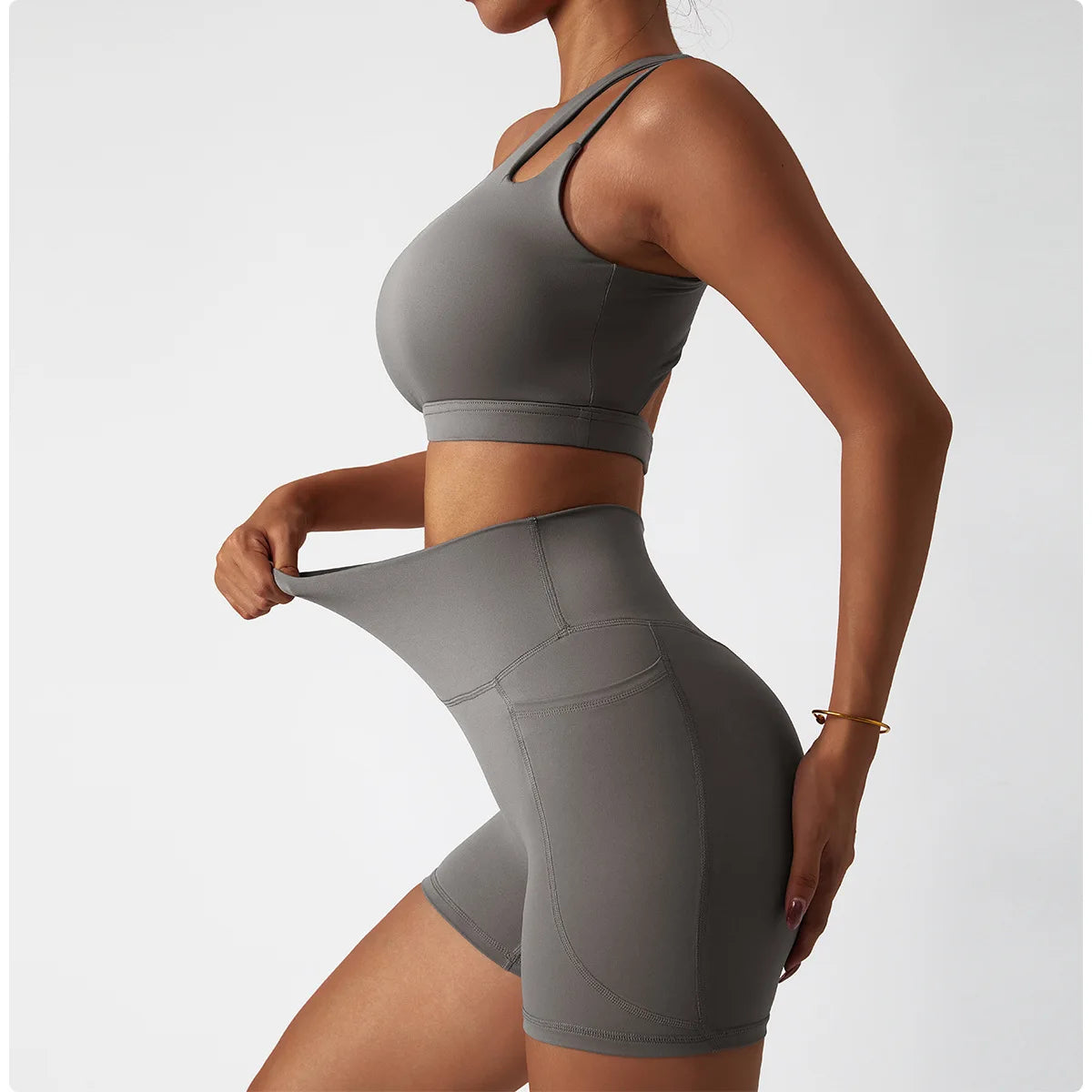 Aura Active - One-Shoulder Duo Set