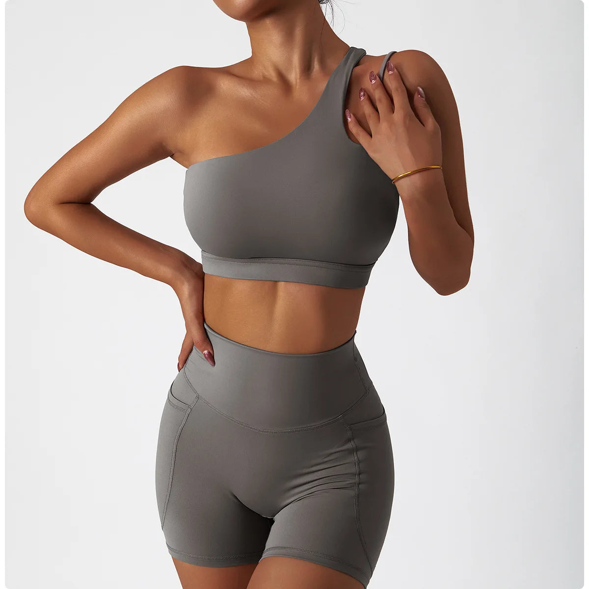 Aura Active - One-Shoulder Duo Set
