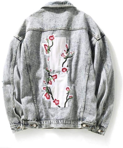 Floral Embroidered Denim Jacket