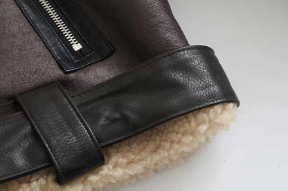 Lamb Wool Belted Jacket