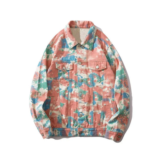 Camo Tie-Dye Denim Jacket