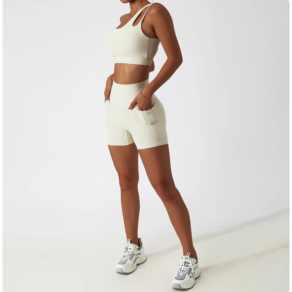 Aura Active - One-Shoulder Duo Set
