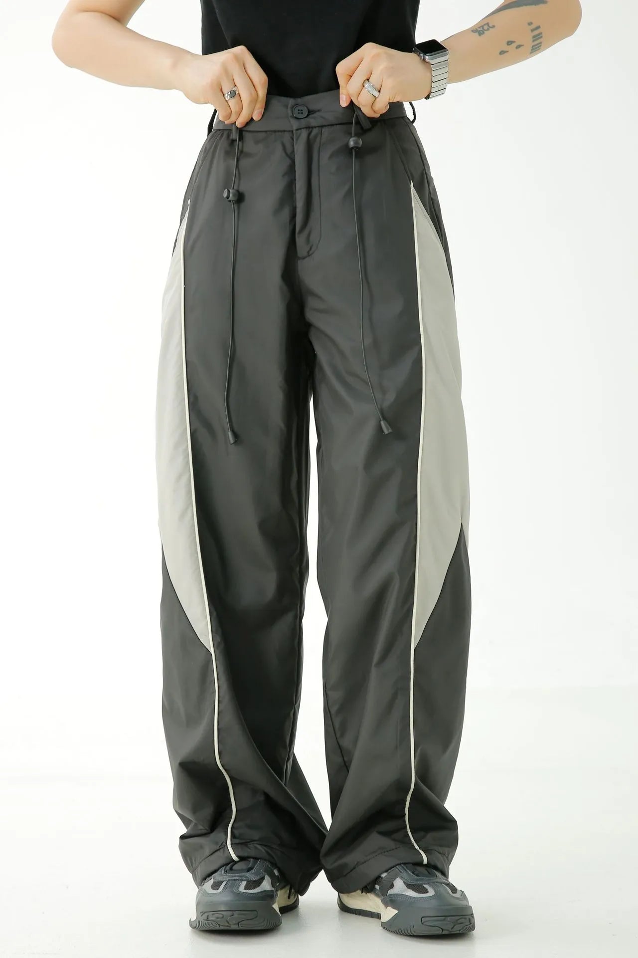 Baggy broek van parachutestof