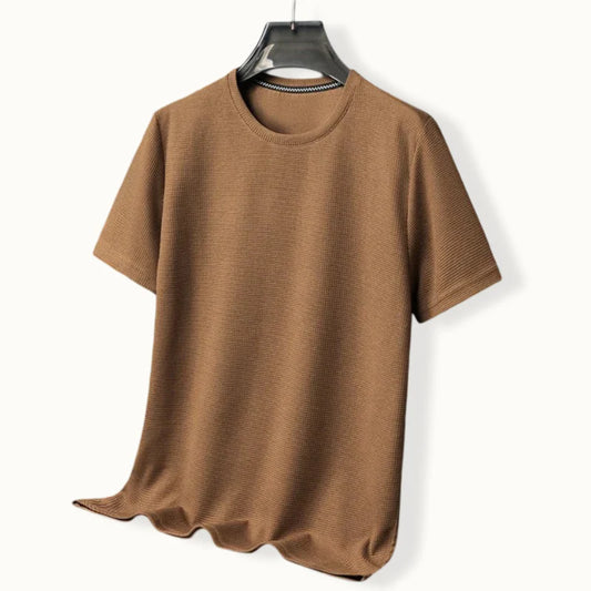 T-shirt met wafelpatroon
